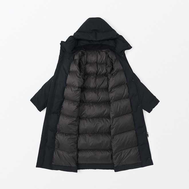 Abrigo largo de plumas impermeable para mujer