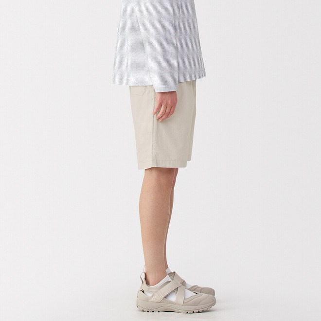 Pantalones cortos y anchos de algodón lavado para hombre
