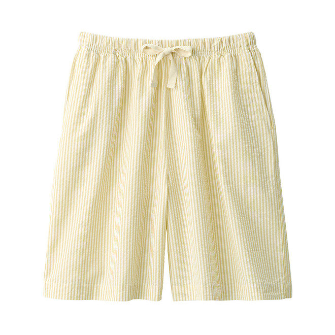 Pantalón corto de estar en casa de seersucker para mujer