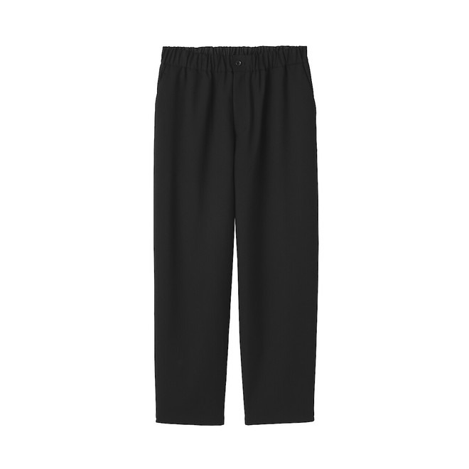 Pantalón de pierna ancha y ajuste cómodo de sarga de poliéster para hombre Pantalón de pierna ancha y ajuste cómodo de sarga de poliéster para hombre