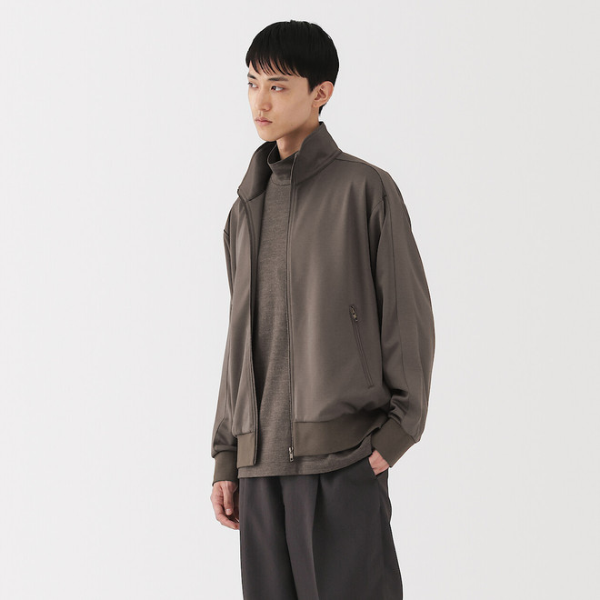 Chaqueta de chándal con cremallera de poliéster reciclado para hombre