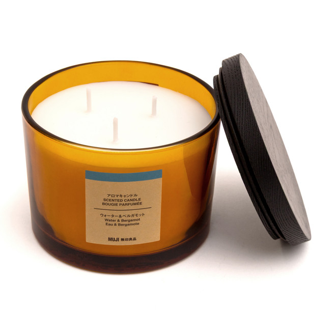Vela de 3 mecha de agua y bergamota