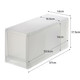 Cajón de almacenamiento apilable y translúcido - [14 x 37 cm] - Altura: 17,5 cm