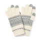 Guantes unisex para pantalla táctil con forro cepillado de mezcla de lana merino y diseño jacquard