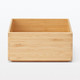 Caja apilable de bambú, 26 x 18.5 x 8.5 cm