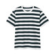 Camiseta de rayas anchas con cuello redondo