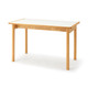 Mesa de madera de caucho con tapa de melamina rectangular pequeña