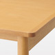 Mesa de madera de caucho rectangular pequeña