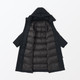 Abrigo largo de plumas impermeable para mujer