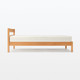 Cama doble grande de Rubberwood