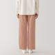 Pantalon recto de pana con mezcla de algodon.