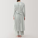Cardigan largo de gasa crepé para mujer
