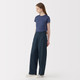 Pantalones de lino y pierna ancha para mujer