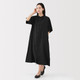 Vestido de manga media en mezcla de lyocell para mujer