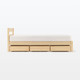 Cama super king de madera de pino
