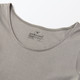 Camiseta manga larga con cuello en U de algodón cálido para mujer