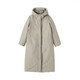 Abrigo con capucha de plumón de longitud larga y repelente al agua para mujer
