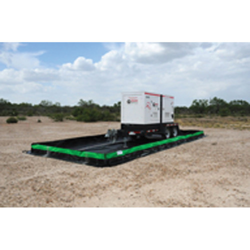 UltraTech Collapsible Wall 8405 Ultra Spill Containment Berm, 179 gal, 4 ft L x 6 ft W x 1 ft H, Copolymer 2000, Black/Green