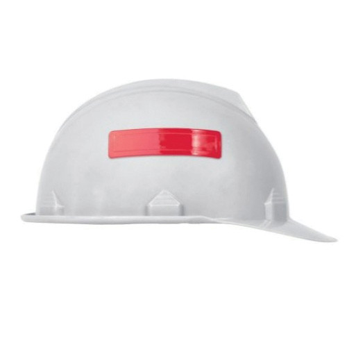 Accuform® LHR104RDOR Retro-Reflective Helmet Sticker, 4 in L x 1 in W, Vinyl, Fluorescent Red Orange