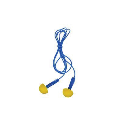 E-A-R™ Express™ Pod Plugs™ 311-1127 Corded Reusable Earplugs, Regular, Yellow/Blue, 400 Pairs/Case