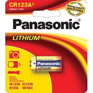 Panasonic CR-123APA Lithium Battery, 3 V, 1.4 Ah