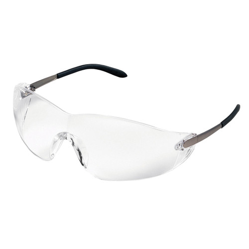 MCR Safety S2110AF Scratch-Resistant Safety Glasses, Universal, Chrome Frame, Clear Lens