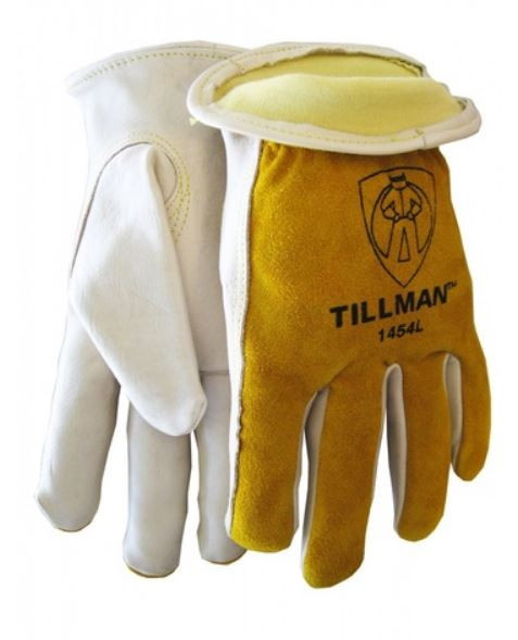 Tillman 1454 Grain/Split Cowhide Kevlar Sock Lined Drivers Gloves-XL