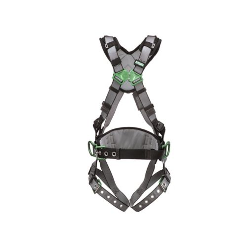 V-FIT™Safety Harness, Construction, Standard, Back & Hip D-Rings, Tongue Buckle Leg Straps, Shoulder Padding