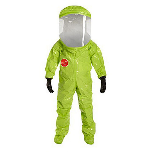 DuPont™ TK555T Level A Chemical-Resistant Encapsulated Suit, L, Tychem® 10000, Lime Yellow - TK555TLYLG
