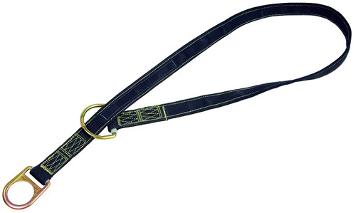 DBI-SALA® 1002200 Pass Through Tie Off Webbed Flame-Resistant Adapter, 3 ft L x 1-3/4 in W, Kevlar, Black - 1002200