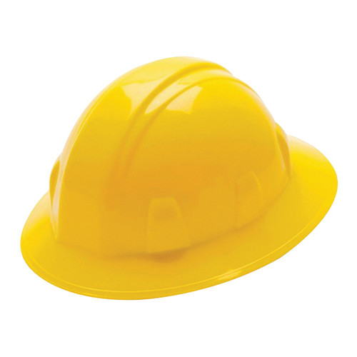 Pyramex® SL-Series HP24130 4-Point Ratchet Suspension Full Brim Hard Hat, HDPE, Yellow - HP24130