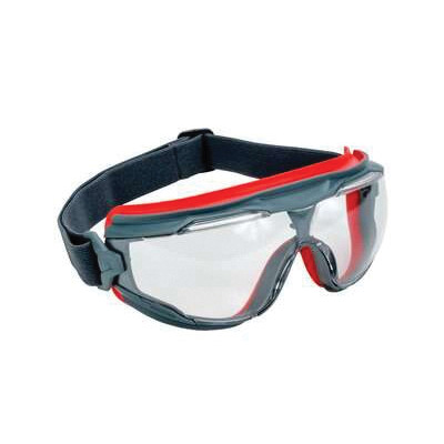 GoggleGear™ GG501SGAF Premium Indirect Vent Safety Goggles, Red/Black Frame, Gray Lens