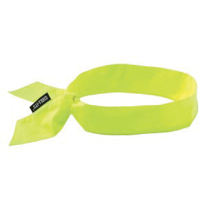 Chill-Its® 6700 Evaporative Cooling Bandana, Universal, Acrylic Polymer, Lime - 12301
