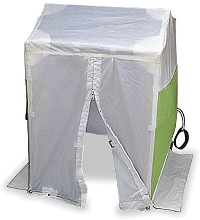 Allegro® 9401-66 1 Door Deluxe Work Tent, 6 ft L x 6 ft W x 6.5 ft H, Polyester, High-Visibility Green/White