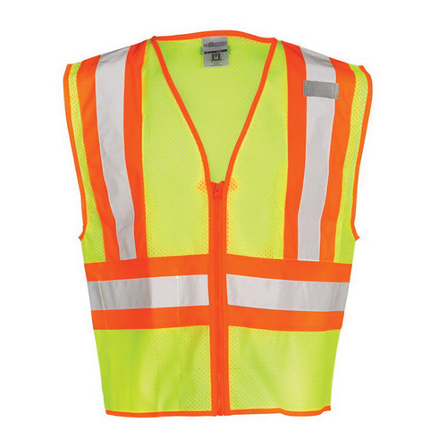 ML Kishigo Ultra-Cool™ 1056 ANSI Class 2 High-Visibility Safety Vest, 2X, Polyester Mesh, Lime-1056/2X