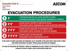 AECOM Evacuation Procedures 36 H X 48 W