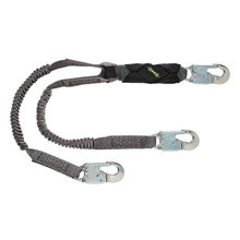 V-Series Stretch Twin-Leg Energy Absorbing Lanyard, 6',36C Small Snaphooks