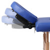 Sklopivi Stol za Masažu s Drvenim Okvirom Četvorodijelni Plavi 110093