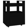 Kuhinjska kolica crna 60 x 45 x 80 cm od konstruiranog drva 816825