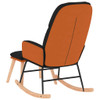 Stolica za ljuljanje od tkanine s tabureom crna 3097406