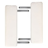 Krem bijeli sklopivi masažni trodijelni stol s aluminijskim okvirom 110089