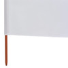 Vjetrobran s 9 panela od tkanine 1200 x 80 cm pješčano bijeli 47186