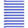 Balkonski zastor plavo-bijeli 120 x 400 cm HDPE 310893