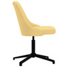 Okretna uredska stolica od tkanine žuta 3090238