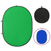 2 u 1 ovalna studijska pozadina zeleno-plava 200 x 150 cm 190250