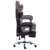 Masažna uredska stolica od umjetne kože smeđa 20297