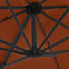 Konzolni suncobran s čeličnom šipkom 250 x 250 cm terakota 312309