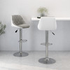 Barski stolci od umjetne kože 2 kom sivo-bijeli 335244