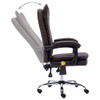 Masažna uredska stolica od umjetne kože smeđa 20357