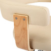 Okretna uredska stolica od savijenog drva i umjetne kože krem 3054838